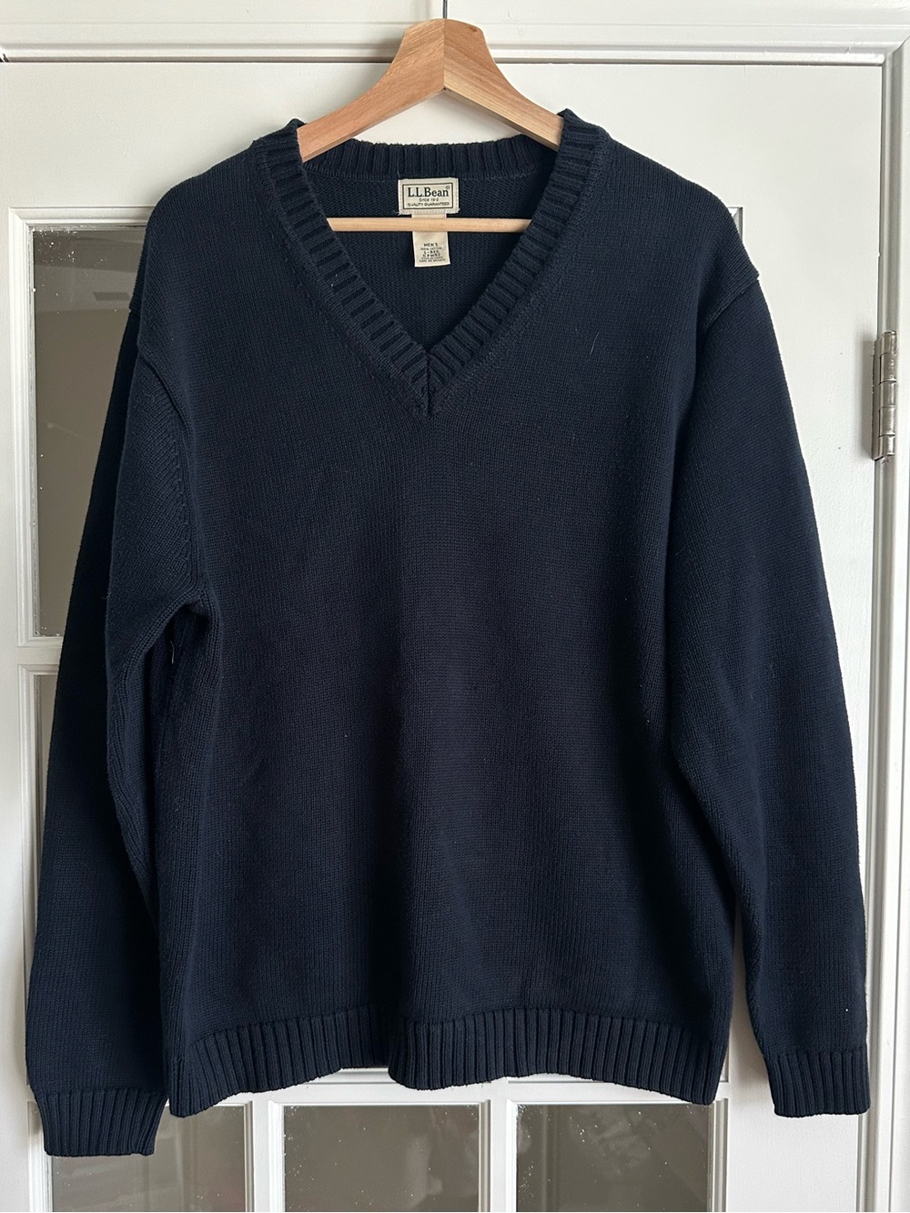 L.L. bean cotton V-neck sweater